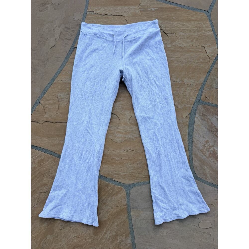 Brandy Melville Heather Gray Flare Leg Drawstring Sweatpants Size Medium